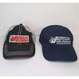 Lot (2) Jasper Engines & Transmissions Hats Adjustable & Fitted L/XL Embroidered